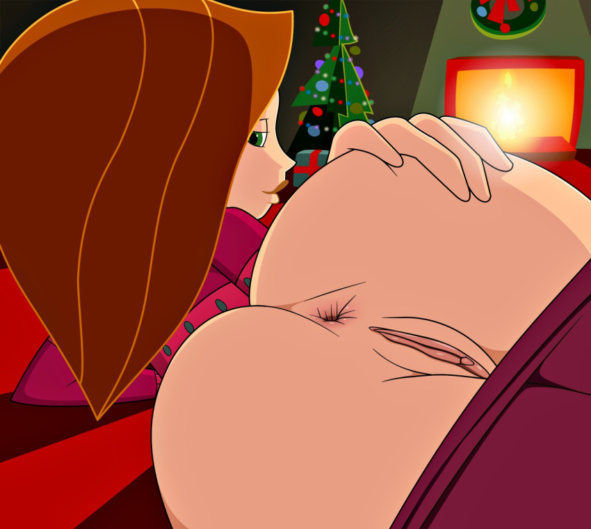 anus ass christmas christmas_tree fire kim_possible kimberly_ann_possible pants pussy