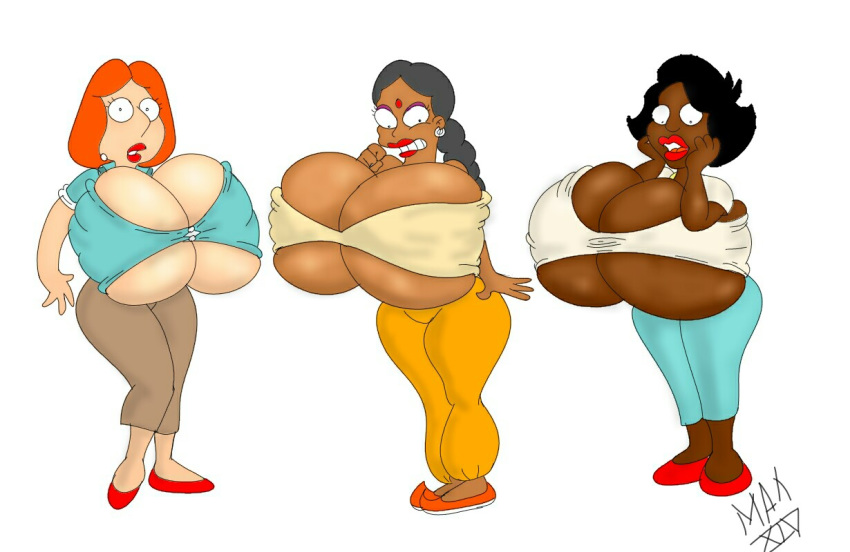 big_ass big_breasts breasts dat_ass donna_tubbs family_guy huge_breasts lois_griffin manjula_nahasapeemapetilon maxtlat milf the_cleveland_show the_simpsons