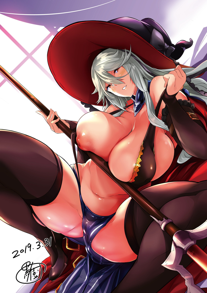 green_hair huge_ass huge_breasts magisa_(granblue_fantasy) tagme witch_hat