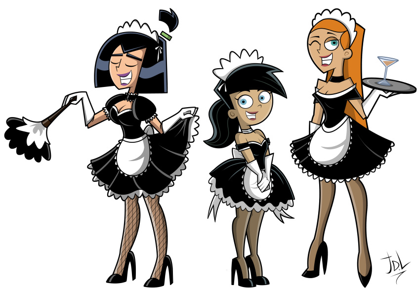 big_breasts breasts dani_phantom danny_phantom jasmine_fenton javidluffy maid maid_uniform samantha_manson