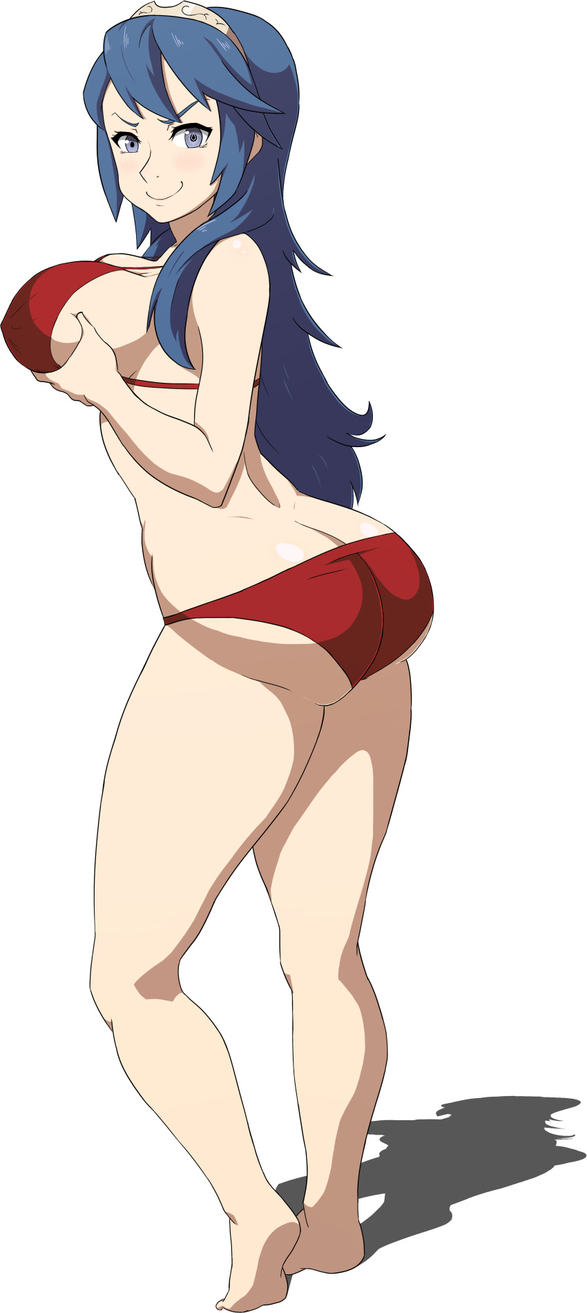 alluring ass big_ass big_breasts bikini breast_hold breasts fire_emblem fire_emblem:_kakusei fire_emblem_awakening lucina rebera swimsuit