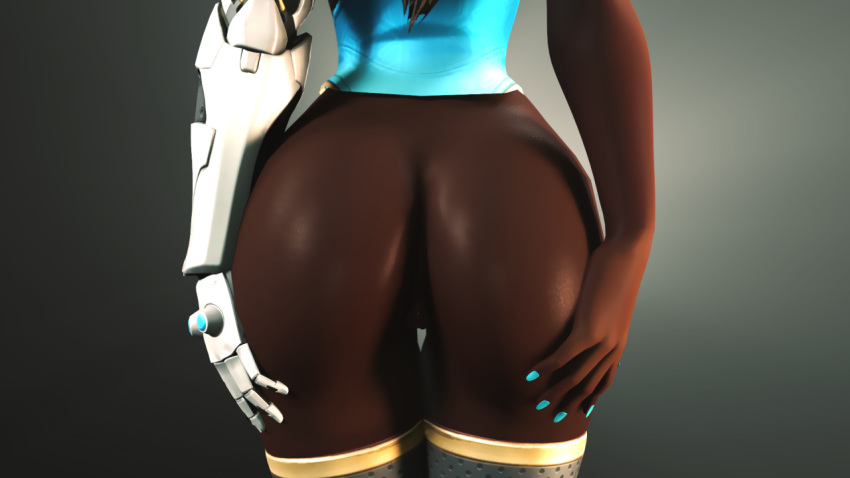 3d big_ass cgi close_up dark_skin no_panties standing