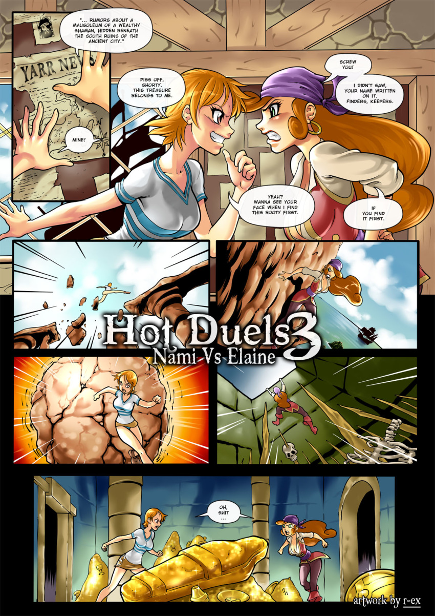 comic elaine_marley hot_duels hot_duels_iii monkey_island nami one_piece r_ex tagme