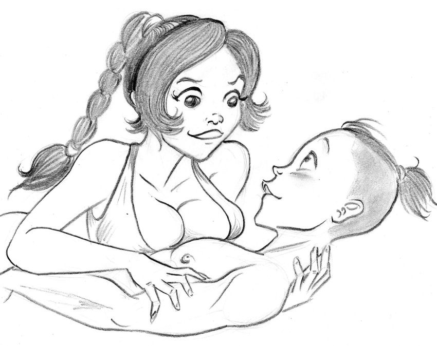 1boy 1girl avatar:_the_last_airbender monochrome pookieart pookieart_(artist) sokka ty_lee