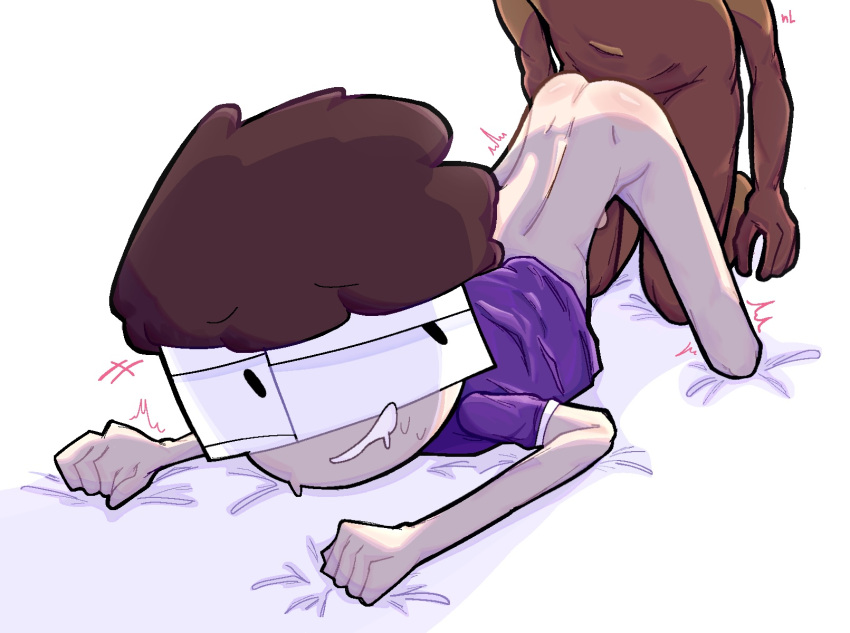 ahegao doggy_position drooling enel fucked_from_behind gay_sex half-dressed half_clothed heartenskies looking_back_at_partner sex simple_background skinny_male sweat sweatdrop twink white_background yaoi