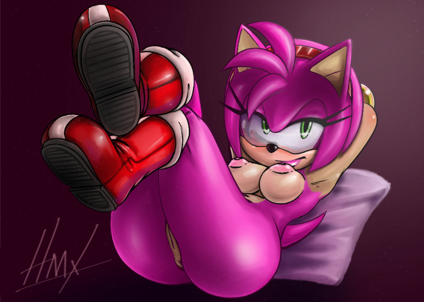 1girl amy_rose nude pussy sega sonic_(series)