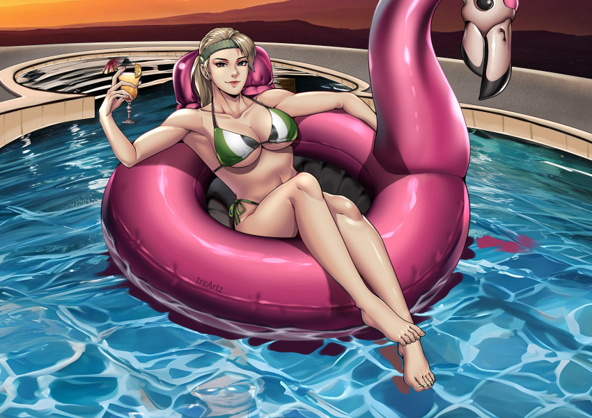 1girl 1girl alluring big_breasts bikini midway_games mortal_kombat mortal_kombat_11 mortal_kombat_1_(2023) mortal_kombat_4 mortal_kombat_armageddon mortal_kombat_deadly_alliance mortal_kombat_deception mortal_kombat_ii pin_up pinup sonya_blade swimming_pool swimsuit thick_thighs thotlerrr treartz ultimate_mortal_kombat_3