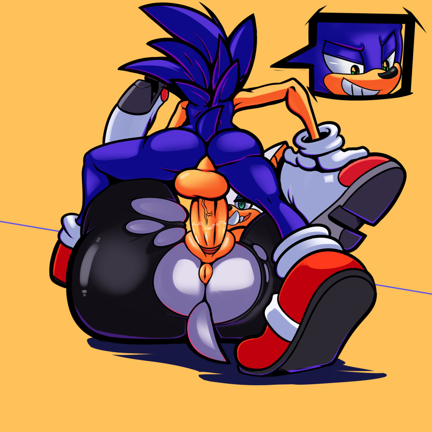 1girl anthro armpits bat big_penis clothing dreamcastzx1 furry hedgehog huge_penis male male/female mammal penis rouge_the_bat sega simple_background sonic_the_hedgehog torn_clothing werebat wolflance