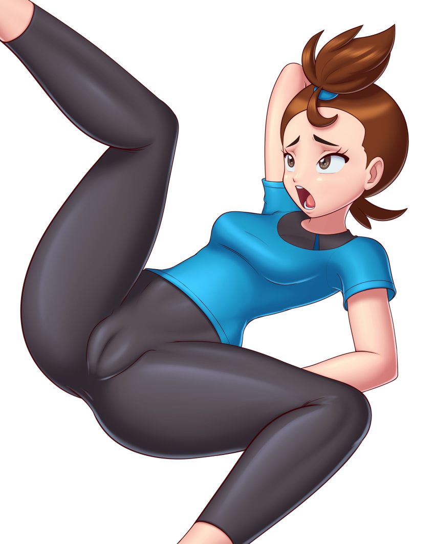 1girl brown_eyes brown_hair creatures_(company) game_freak humans_of_pokemon makoto_(pokemon) nintendo pokemon pokemon_(anime) pokemon_(game) pokemon_(movie) pokemon_trainer shorts verity_(pokemon)