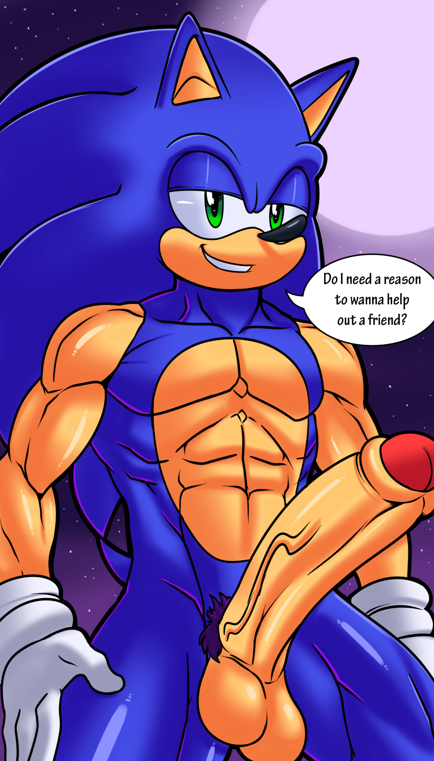 anthro big_penis dreamcastzx1 furry hedgehog hithog huge_penis male mammal muscular penis sega sonic_the_hedgehog