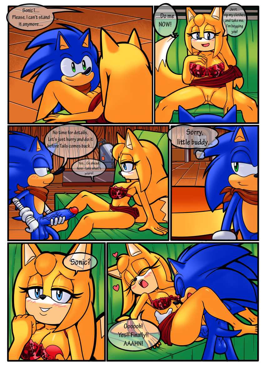 1boy 1girl anthro big_breasts big_penis breasts canine clothing comic dreamcastzx1 fox furry hedgehog lingerie love_interest male male/female mammal penis raianonzika raianonzika_(artist) sega sonic_*(series) sonic_boom sonic_the_hedgehog sonic_the_hedgehog_(series) source_request text vaginal zooey's_choice zooey_the_fox