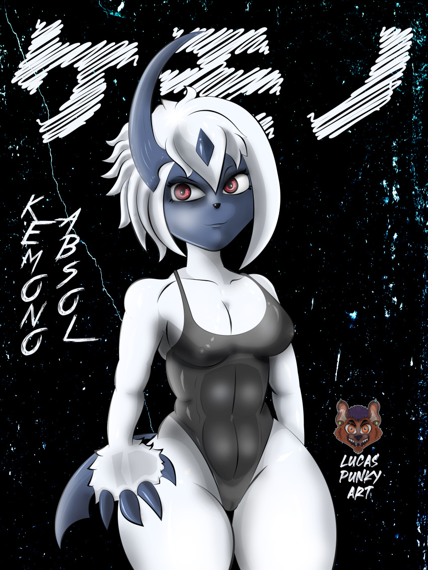 absol fanart kemono pokemon pokemon_(anime) pokemon_(game) solo_female swimsuit thick_ass thick_thighs wide_hips wide_thighs