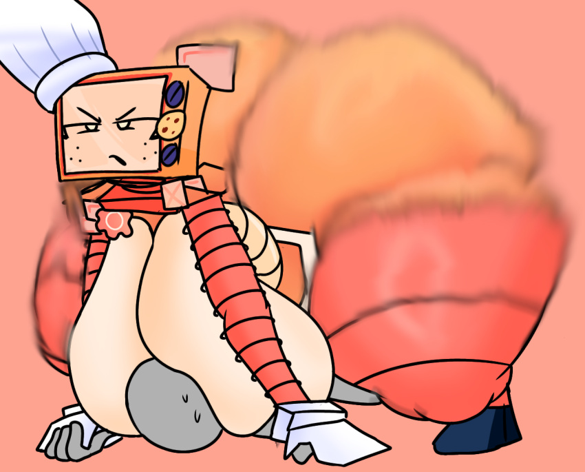 1girl 2025 ass ass_bigger_than_head baker breasts breasts_bigger_than_head breasts_covering_face chef_hat coils cookie cookieware cowgirl_position die_of_death dominant_female female_focus freckles gear hat high_res holding_hands huge_ass huge_breasts hyper_ass jiggling_ass larger_female machine male mittens motion_blur multicolored_body oven rhomzie1_ roblox roblox_game robot robot_girl robot_humanoid screen_face sex size_difference smaller_male thick_thighs thighs toque toque_blanche voluptuous voluptuous_female white_eyes