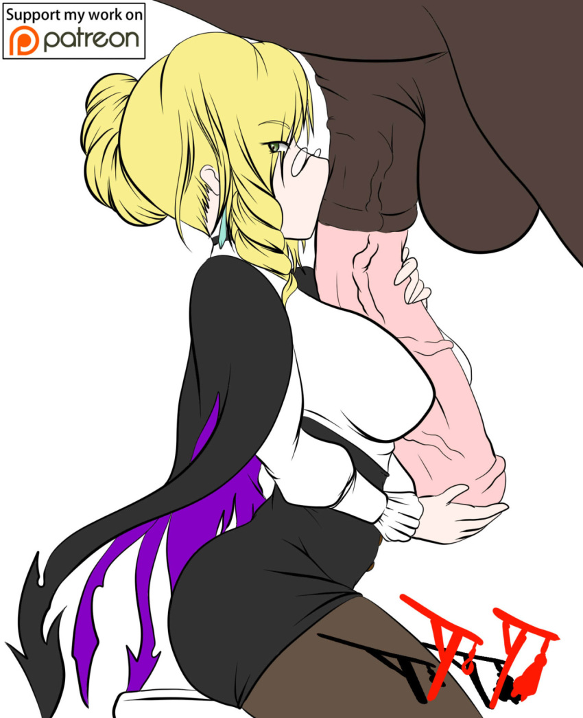 1girl glynda_goodwitch penis rwby suicidetoto