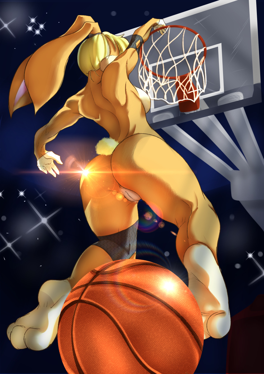 1girl 2020 3_toes 4_fingers anthro anus ass ball barefoot basketball basketball_(ball) basketball_hoop blonde_hair breasts bunny casual_nudity feet female_only female_solo fingers floppy_ears fur furry genitals hair high_resolution lagomorph large_filesize lens_flare leporid lola_bunny looney_tunes mammal mr._russo multicolored_body multicolored_fur muscle muscular_anthro muscular_female nude orange_body orange_fur public pussy rear_view short_hair sideboob soles space_jam sports tan_body tan_fur toes two-tone_fur two_tone_body very_high_resolution warner_brothers