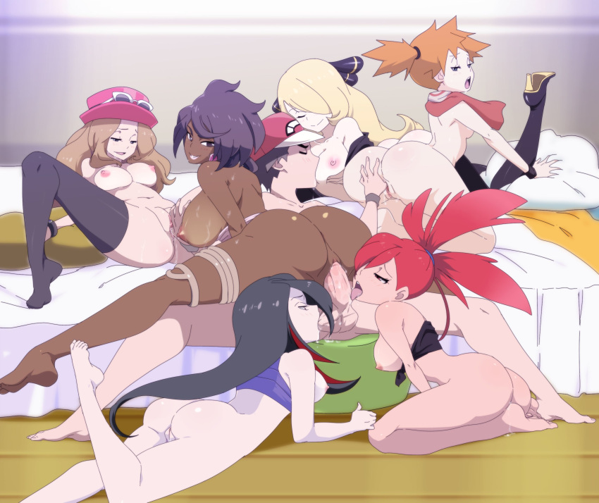 :p alluring anus ash_ketchum ass asuna_(pokemon) azami_(pokemon) ball_sucking bed bedroom big_breasts black_hair blonde_hair bottomless breast_sucking breasts breasts_out breasts_out_of_clothes brown_eyes creatures_(company) cynthia_(pokemon) dark-skinned_female dark_grey_eyes double_fellatio edge_of_bed elite_four_(akala_region) fellatio flannery_(pokemon) frontier_brain game_freak green_eyes grey_eyes group_sex gym_leader hair_over_one_eye half-closed_eyes happy happy_sex huge_breasts humans_of_pokemon interracial kasumi_(pokemon) licking licking_penis light-skinned_female long_hair looking_at_viewer looking_back lucy_(pokemon) lychee_(pokemon) medium_breasts milf_vs_boy misty_(pokemon) nintendo nude olivia_(pokemon) oral orange_hair pale-skinned_female penis pike_queen_(class) pike_queen_lucy pillow pokemon pokemon_(anime) pokemon_(game) pokemon_black_2_&_white_2 pokemon_black_and_white pokemon_bw pokemon_bw2 pokemon_diamond_pearl_&_platinum pokemon_dppt pokemon_frlg pokemon_oras pokemon_red_green_blue_&_yellow pokemon_rgby pokemon_rse pokemon_ruby_sapphire_&_emerald pokemon_sm pokemon_sun_&_moon pokemon_trainer pokemon_xy porkyman pussy red_(pokemon) red_eye red_eyes red_hair red_highlights reverse_gangbang serena_(pokemon) seviper_(cosplay) sex shirona_(pokemon) shirt_down sideboob smile two_tone_hair vaginal vaginal_sex video_game_character