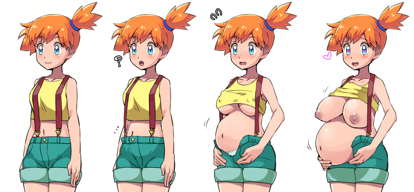 boris_(noborhys) kasumi_(pokemon) misty pokemon pokemon_(anime) porkyman pregnant stomach_expansion