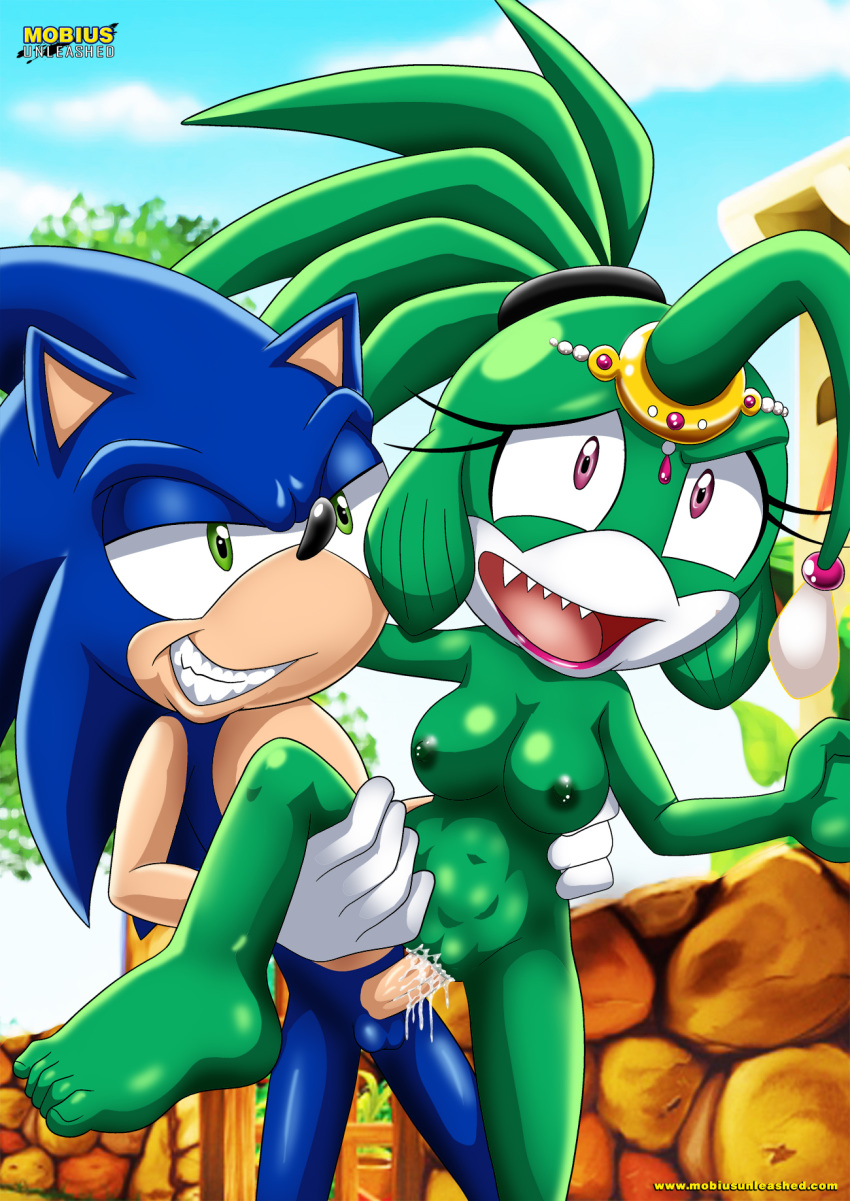 1boy 1girl 2017 archie_comics barefoot bbmbbf breasts cum cum_in_pussy cum_inside male/female mobius_unleashed one_leg_lifted palcomix penetration queen_angelica sega sonic_(series) sonic_the_hedgehog sonic_the_hedgehog_(series) toes vaginal