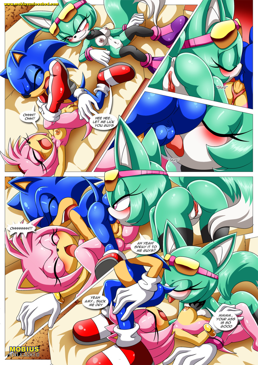 1boy 2017 2girls amy_rose anus archie_comics areolae ass bbmbbf breasts comic female male mobius_unleashed more_than_just_a_movie_night nipples palcomix sega sonar_the_fennec sonic_(series) sonic_the_hedgehog sonic_the_hedgehog_(series)