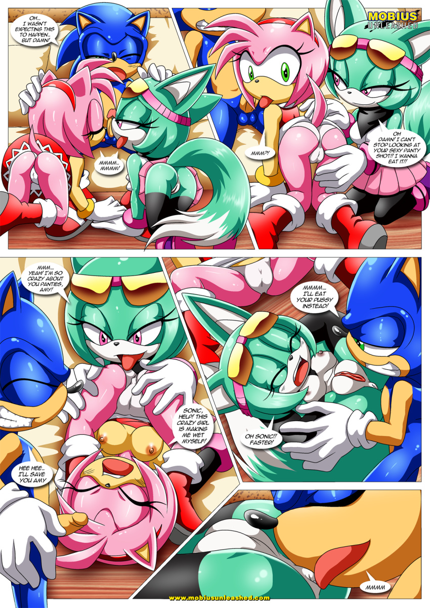 1boy 2017 2girls amy_rose anus archie_comics areolae ass bbmbbf bent_over breasts comic fellatio female male mobius_unleashed more_than_just_a_movie_night multiple_girls nipples oral palcomix panties pussy sega sonar_the_fennec sonic_(series) sonic_the_hedgehog sonic_the_hedgehog_(series)