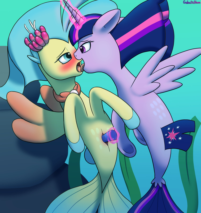 1girl 2018 alternate_species blue_hair blush crown cutie_mark dildo duo eye_contact eyebrows eyelashes fin fish_tail floppy_ears french_kissing friendship_is_magic furry furry_only galacticham hair hasbro high_res hooves horn kissing levitation magic marine multicolored_hair my_little_pony my_little_pony:_the_movie_(2017) my_little_pony_the_movie nude open_mouth open_smile penetration plant princess_skystar_(mlp) purple_eyes pussy rock saliva scales sea_pony seaweed sex sex_toy smile sparkles teal_eyes tongue tongue_out toying_partner twilight_sparkle underhoof underwater underwater_sex vaginal_penetration water yuri