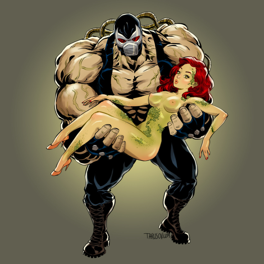 bane batman_(series) breasts dc dc_comics high_heels nude pamela_isley poison_ivy red_hair tarusov_(artist)