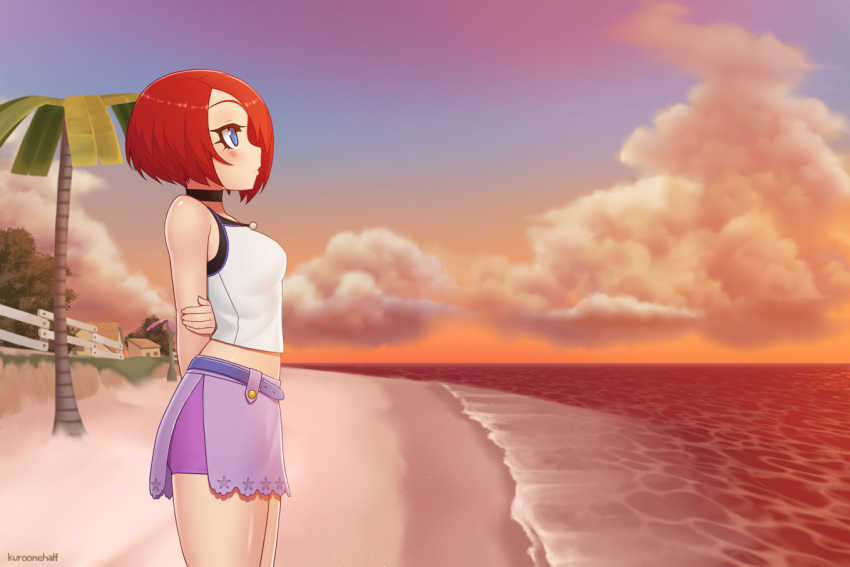 ass big_ass big_breasts breasts choker female kairi kingdom_hearts kuroonehalf solo