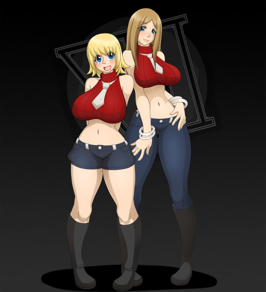 big_breasts blue_eyes breasts elizabeth_thompson female patricia_thompson sisters smile soul_eater waifuholic yellow_hair