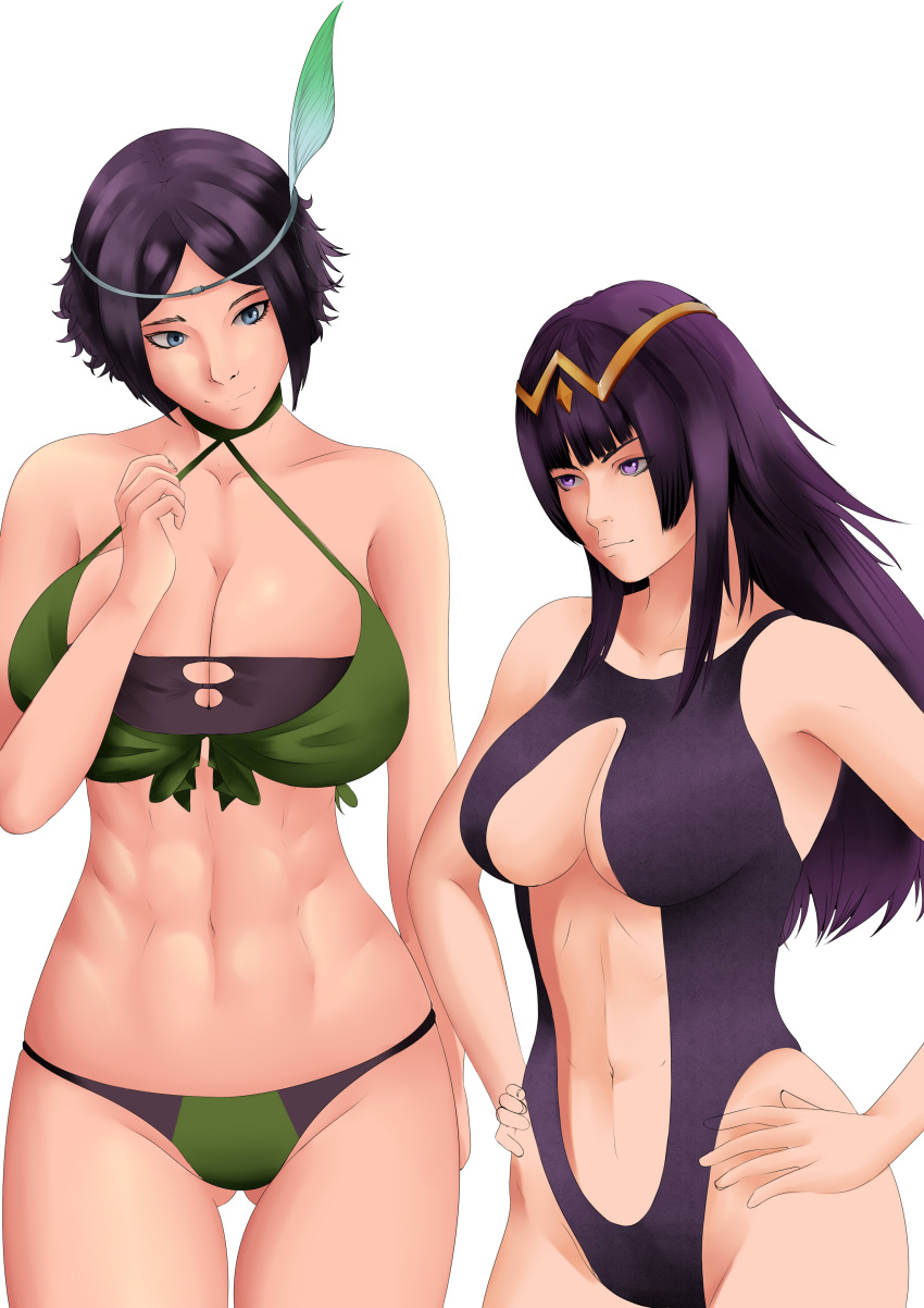 2_girls alluring arant_king athletic_female big_breasts bikini cleavage female_abs fire_emblem fire_emblem_awakening fire_emblem_heroes fit_female milf mother_&_daughter noire_(fire_emblem) noire_(summer)_(fire_emblem) swimsuit tharja tharja_(fire_emblem)