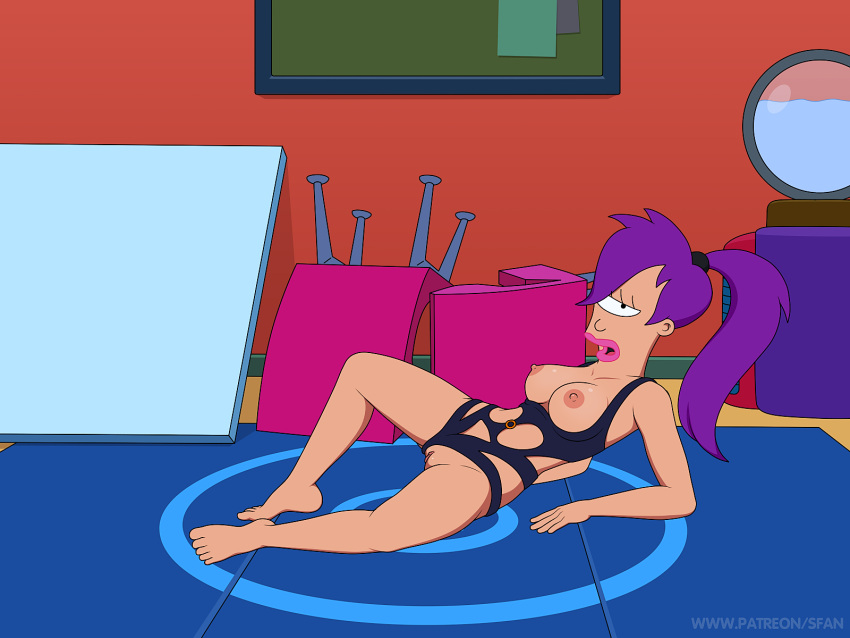 breasts erect_nipples futurama looking_at_viewer ready_to_fuck sfan shaved_pussy spread_legs thighs turanga_leela