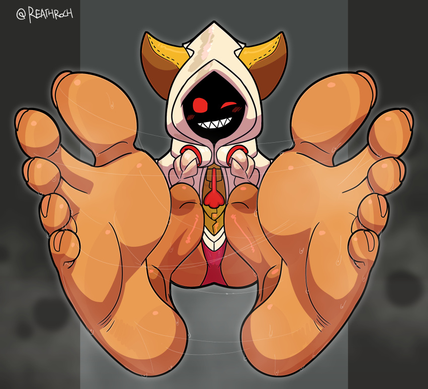 1girl 1girls blazblue cat_ears cat_girl cat_tail catgirl fecharis feet feet_focus feet_up feline foot_fetish kaka_(blazblue) reathroch sticky sticky_feet sweat sweating sweaty sweaty_feet taokaka