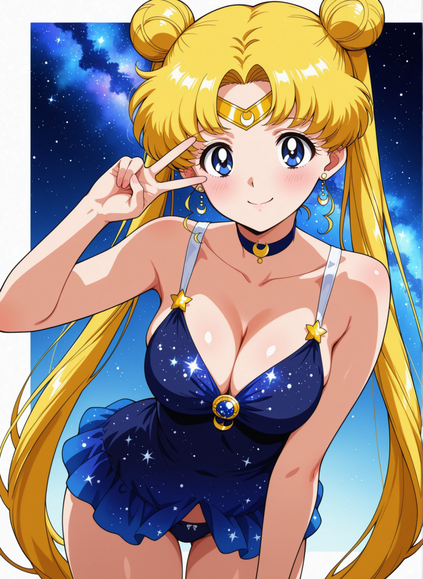 1girl accurate_art_style adult_swim alluring bishoujo_senshi_sailor_moon bishoujo_senshi_sailor_moon_r bishoujo_senshi_sailor_moon_r_the_movie bishoujo_senshi_sailor_moon_s bishoujo_senshi_sailor_moon_s_the_movie bishoujo_senshi_sailor_moon_supers bishoujo_senshi_sailor_moon_supers_the_movie blonde_hair blue_eyes lingerie medium_breasts nightcore_(artist) nightgown panties toei_animation toonami usagi_tsukino viz_media