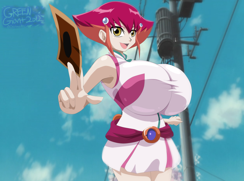 big_breasts breasts card female greengiant2012 kouzuki_anna solo yu-gi-oh! yu-gi-oh!_zexal yuu-gi-ou yuu_gi_ou!_zexal