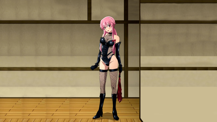 dominatrix future_diary gasai_yuno mirai_nikki pink_eyes pink_hair yandere yuno yuno_gasai