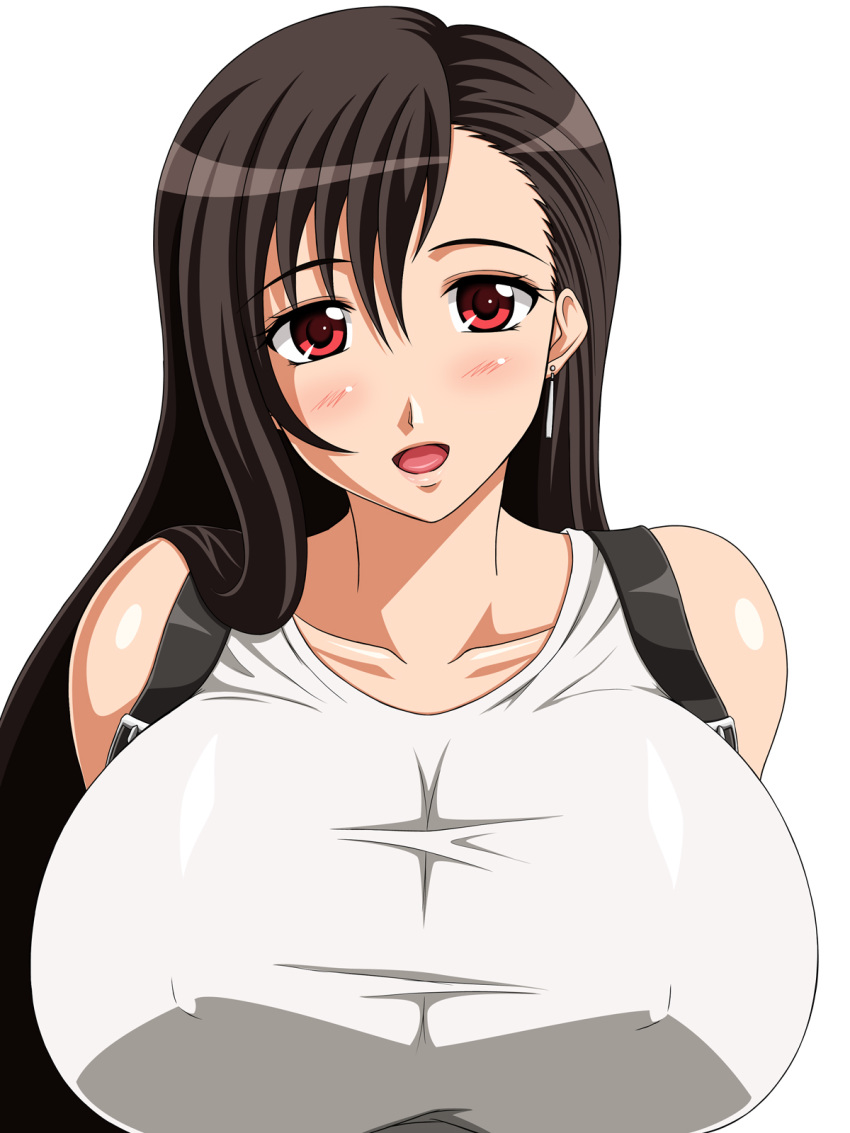 big_breasts breasts female final_fantasy final_fantasy_vii smile solo tifa_lockhart tomite