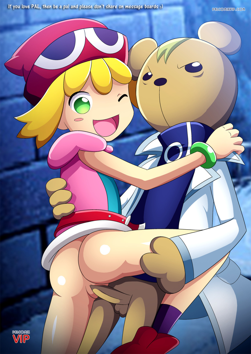 amitie bear blonde_hair green_eyes one_eye_closed palcomix palcomix_vip puyo_puyo sex