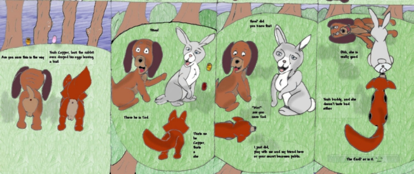 anus copper_the_hound_dog disney easter_bunny genderswap rule_63 the_fox_and_the_hound tod_the_fox