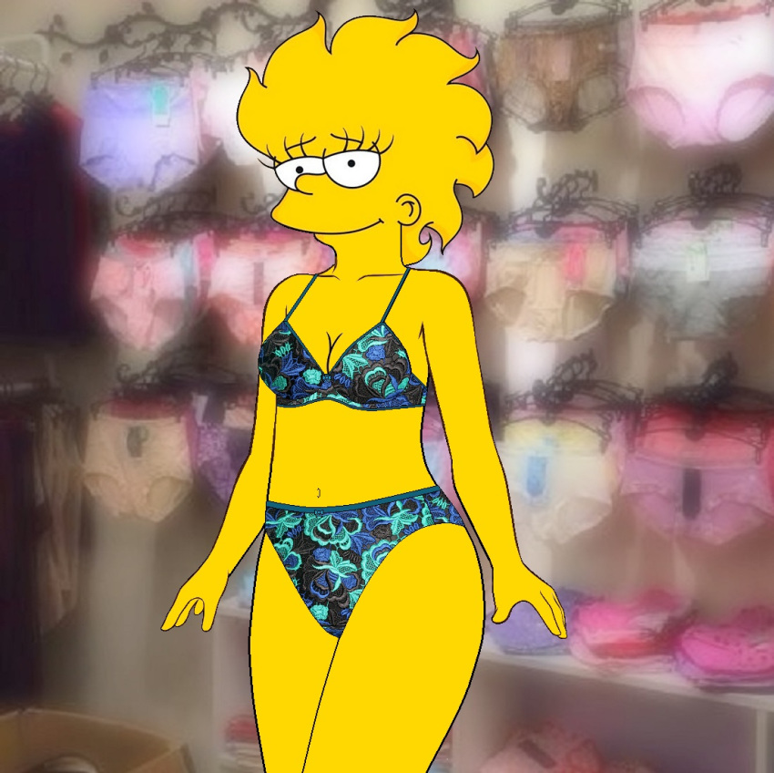 bra lingerie_store lisa_simpson panties rusty_gimble_(artist) the_simpsons