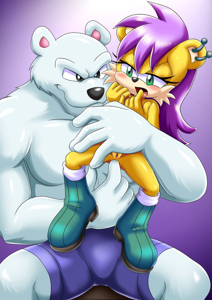 anal_fingering archie_comics augustus_the_polar_bear bbmbbf blush fingering mina_mongoose moan moaning mobius_unleashed palcomix sega sonic_(series) sonic_the_hedgehog_(series)