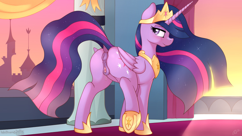 1girl alicorn anus ass blush cutie_mark female female_only friendship_is_magic horn looking_back my_little_pony nude pony princess_twilight_sparkle_(mlp) pussy pussy_juice ratofdrawn ratofponi solo standing tail twilight_sparkle twilight_sparkle_(mlp) vaginal_juices wings