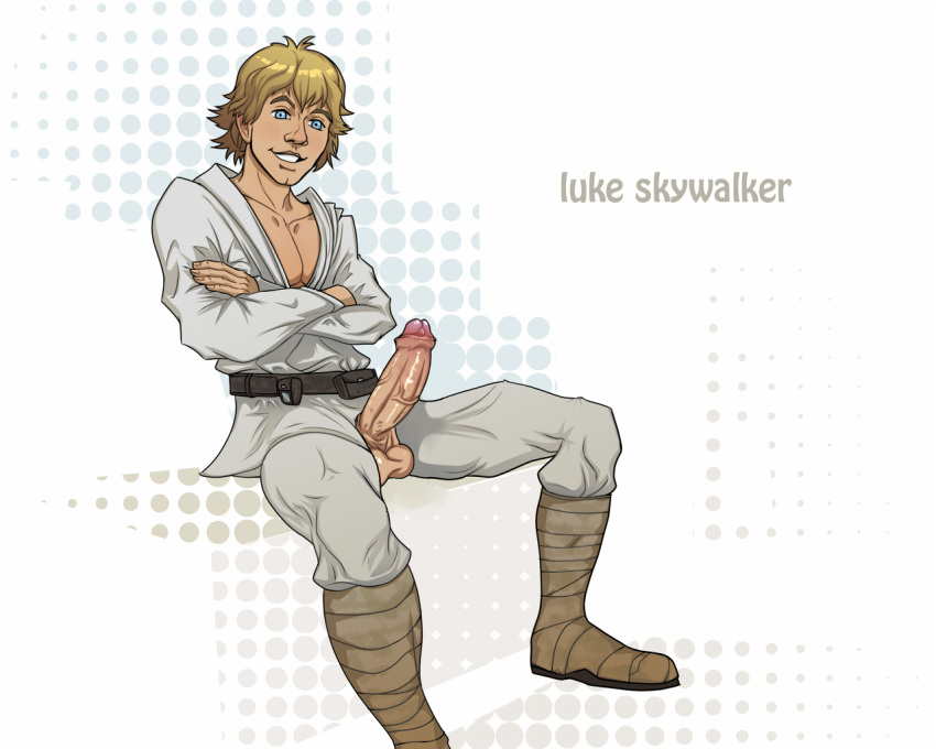 abs anma big_penis feet foot_fetish luke_skywalker muscle muscular pectorals pubic_hair star_wars yaoi