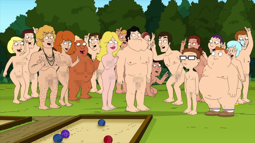 american_dad barry_robinson completely_nude_female completely_nude_male connie_robinson francine_smith lorraine_(american_dad) nudist_resort stan_smith steve_smith tagme ted_robinson