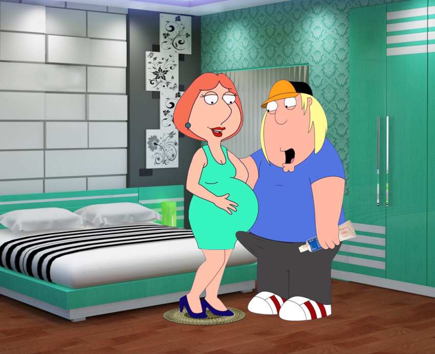 chris_griffin family_guy head_insertion incest lois_griffin lube mom_son pain