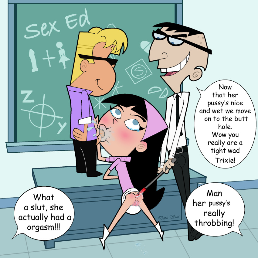 anus ass classroom cum cum_drip darkstar deepthroat denzel_crocker erection fellatio hairless_pussy handjob headband no_panties oral orgasm penis pussy pussy_juice spread_legs tad tad_(fop) the_fairly_oddparents trixie_tang uncensored