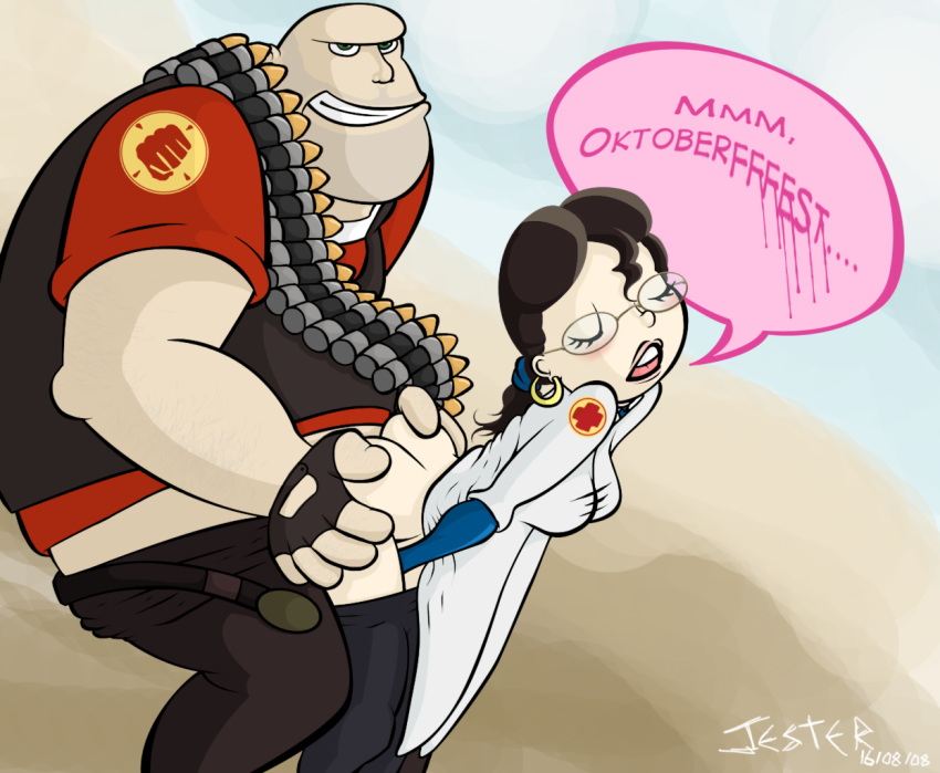 blargsnarf genderswap heavy_(tf2) heavy_weapons_guy jester medic rule_63 team_fortress_2