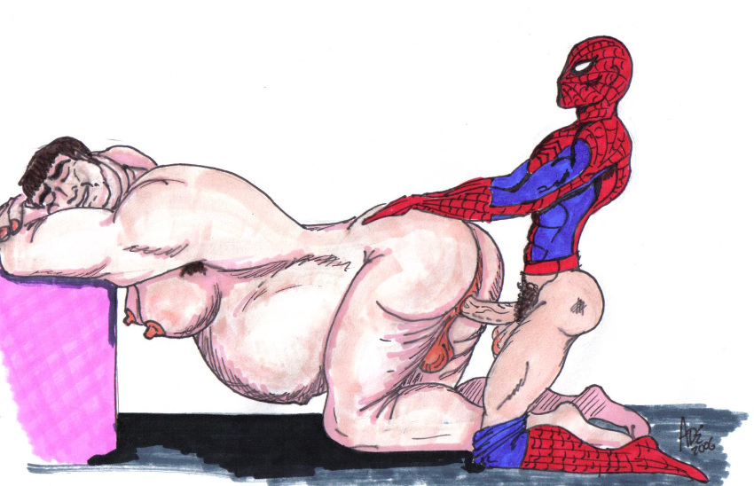 2006 fred_dukes marvel marvel_comics peter_parker spider-man spider-man_(series) the_blob x-men yaoi