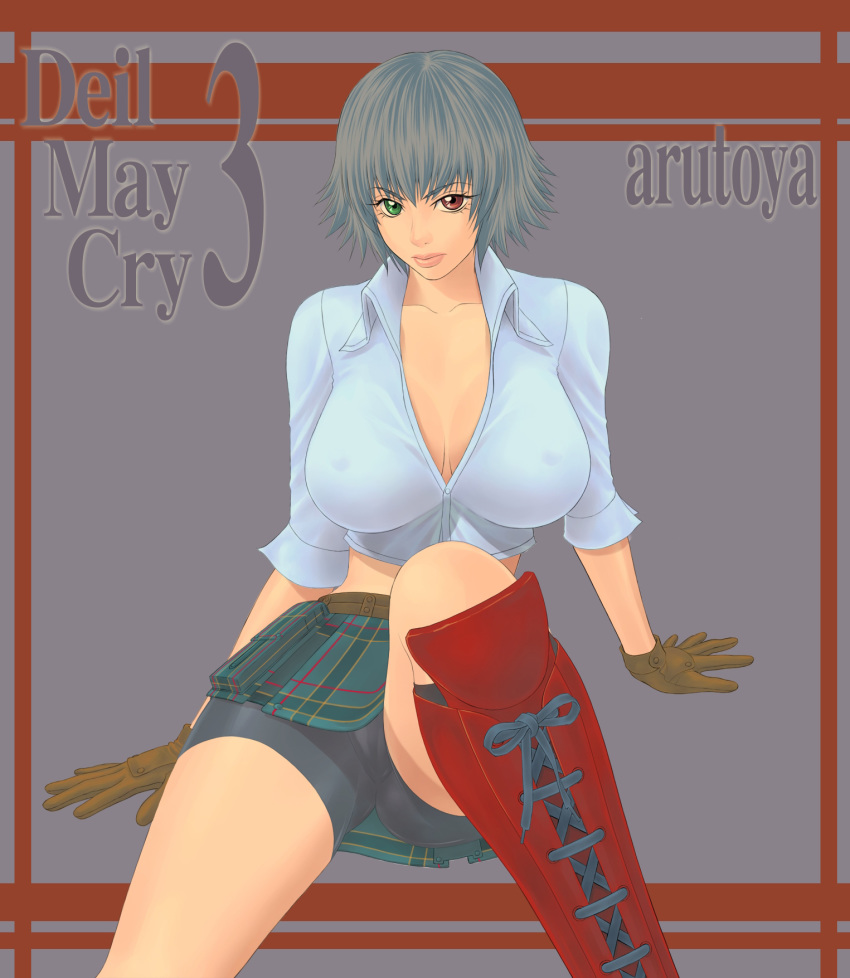 arutoya arytoya breasts capcom devil_may_cry lady_(devil_may_cry) lipstick