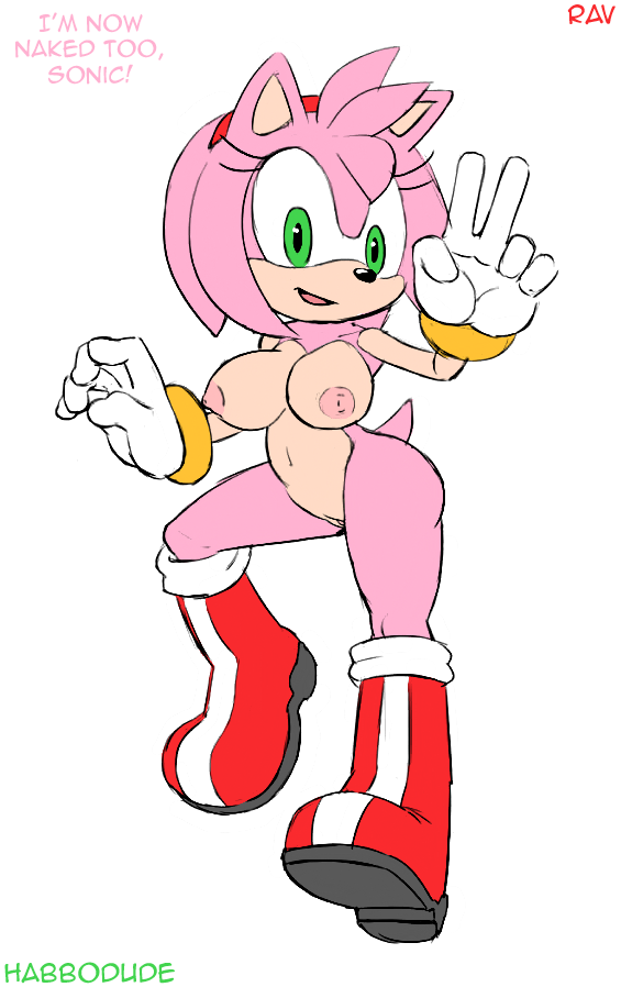 Amy_Rose anthro arÃ©ola big_breasts seios english_text erect_nipples...