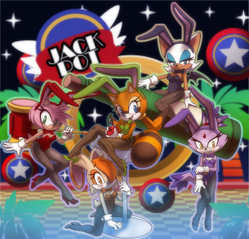 Xbooru - 2015 amy rose anthro bat blaze the cat breasts bunny costume ...