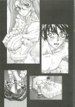 bedroom big_breasts breasts doujinshi glasses highschool_of_the_dead human_high_light_film komuro_takashi monochrome on_bed saya_takagi sayarei_(highschool_of_the_dead) skirt_down takagi_saya takashi_komuro rating:Questionable score:1 user:ShadowNanako